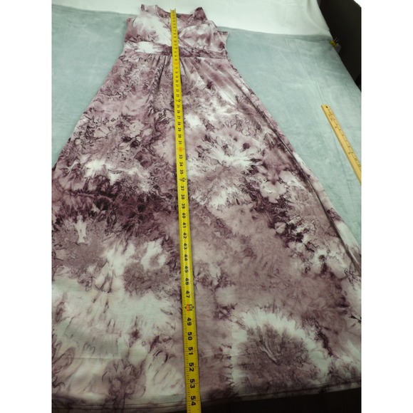 Woosea Maxi Dress Women's Large Purple/Pinkish/White Tie Dye Sleeveless - Picture 6 of 16